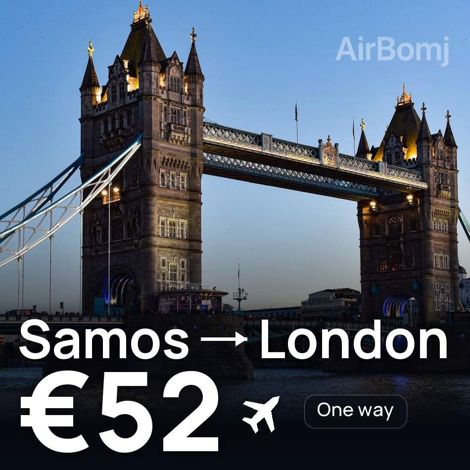 Biglietto aereo: Samo — Londra, €52