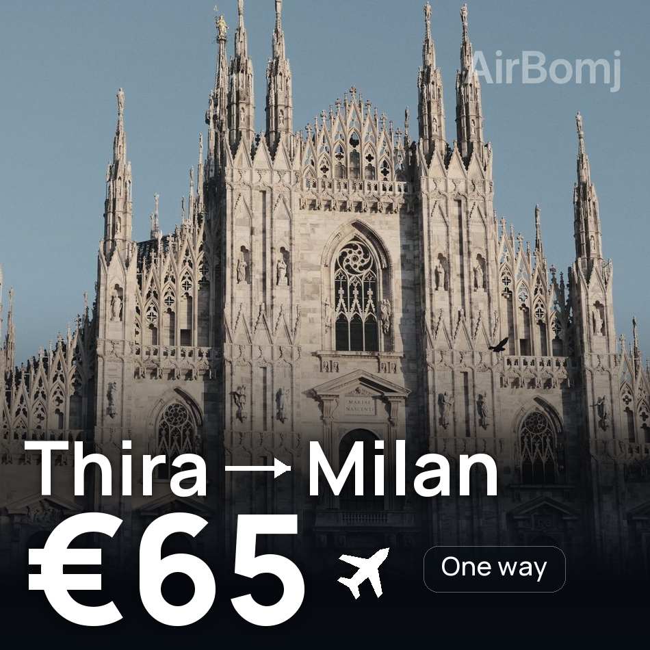 Biglietto aereo: Santorini — Milano, €65