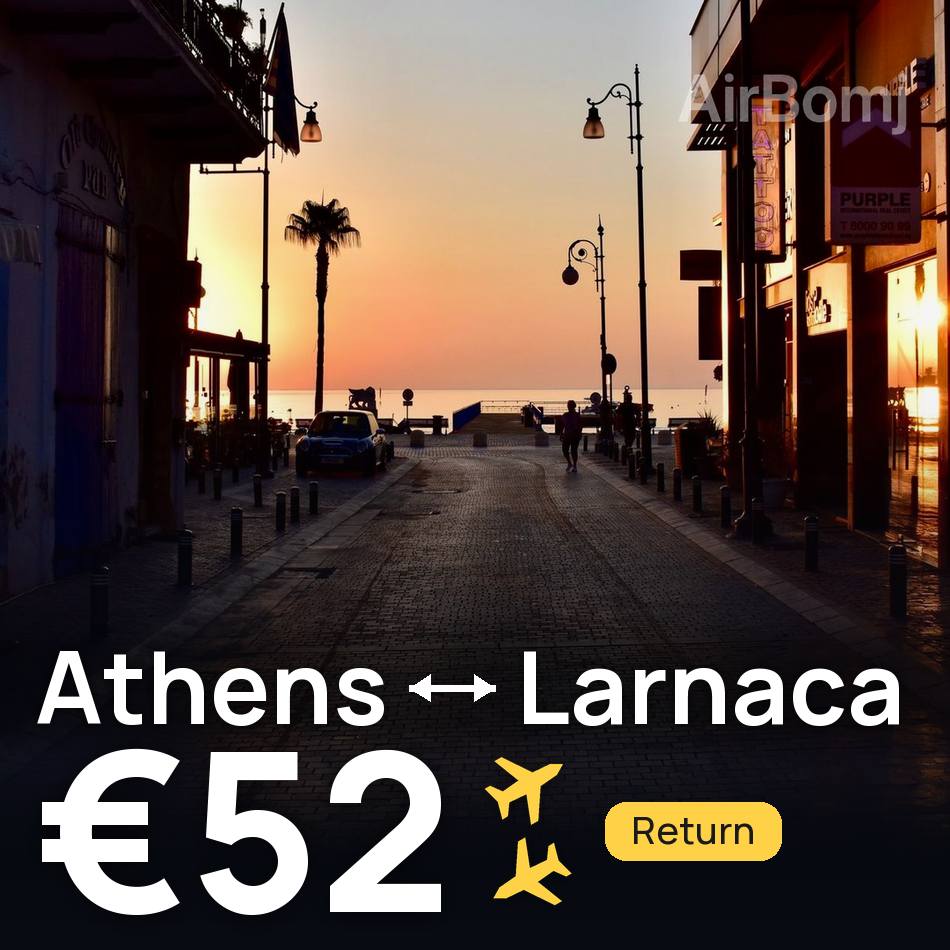 Biglietto aereo: Atene — Larnaka, €52