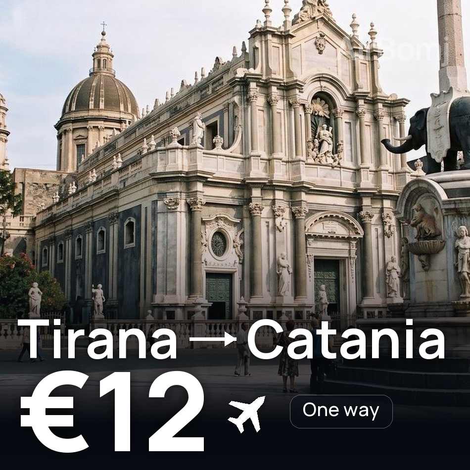 Flight ticket: Tirana to Catania, €12