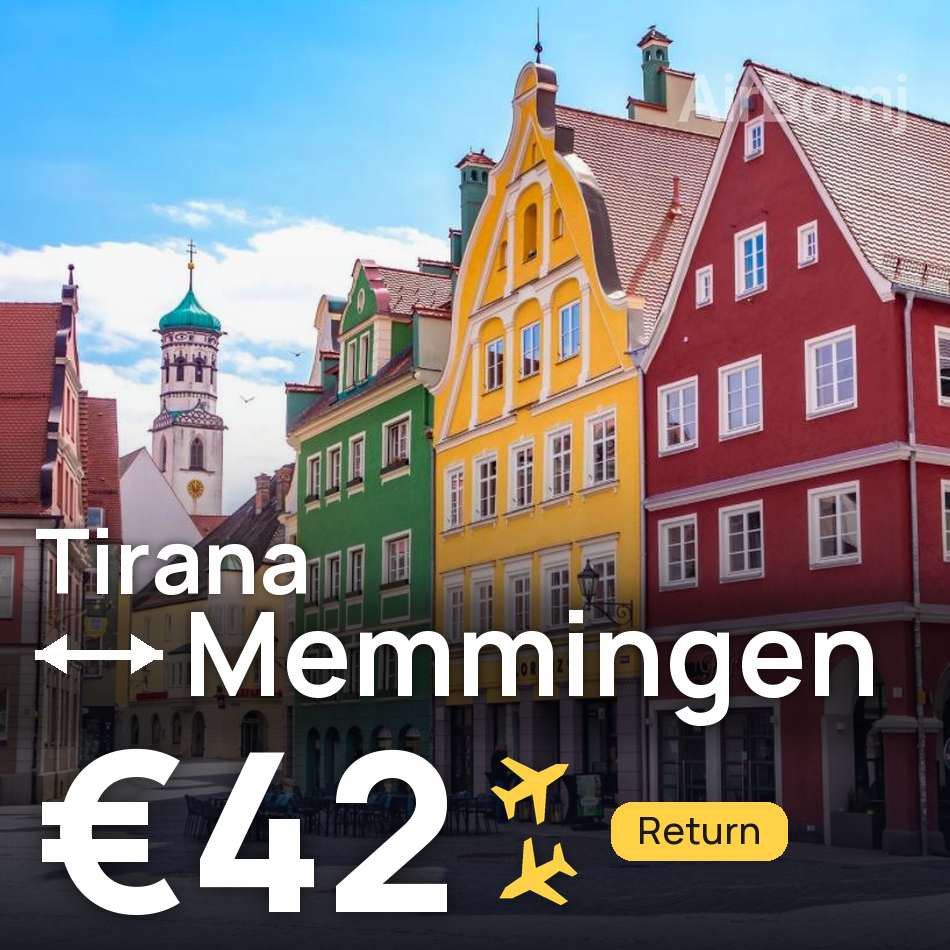 Flight ticket: Tirana to Memmingen, €42