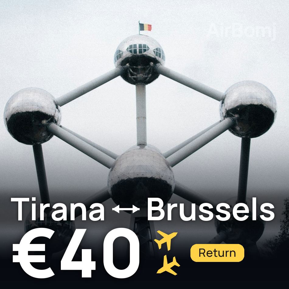 Flight ticket: Tirana to Brussels, €40