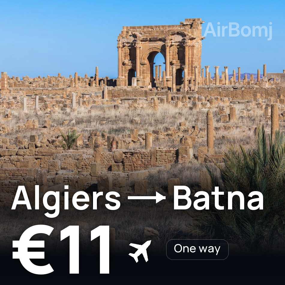 تذكرة طيران: الجزائر العاصمة — Batna، €11