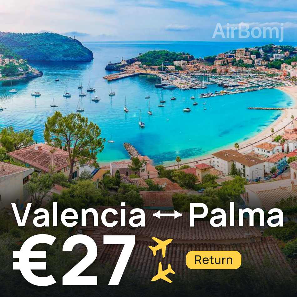 Flight ticket: Valencia to Palma, €27