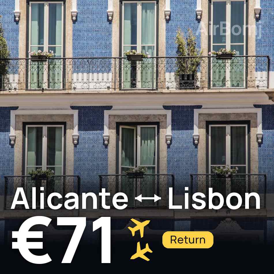 Flugticket: Alicante — Lissabon, €71