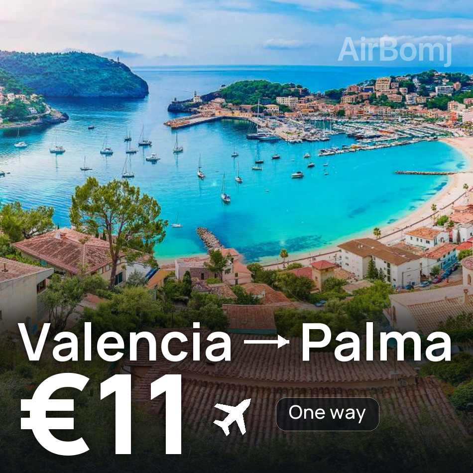 Flugticket: Valencia — Palma de Mallorca, €11