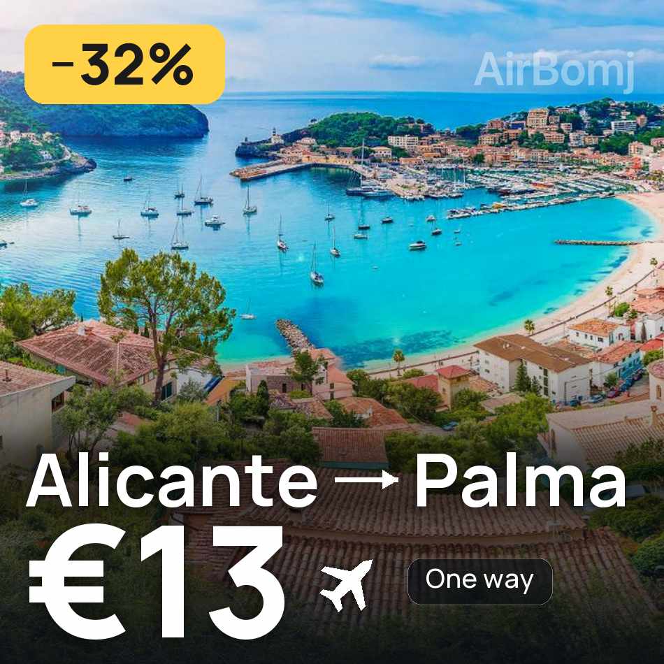 Flugticket: Alicante — Palma de Mallorca, €13