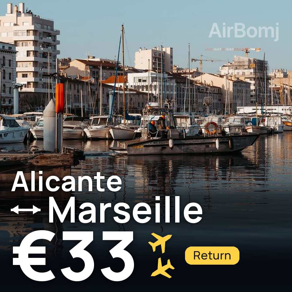 Flight ticket: Alicante to Marseille, €33