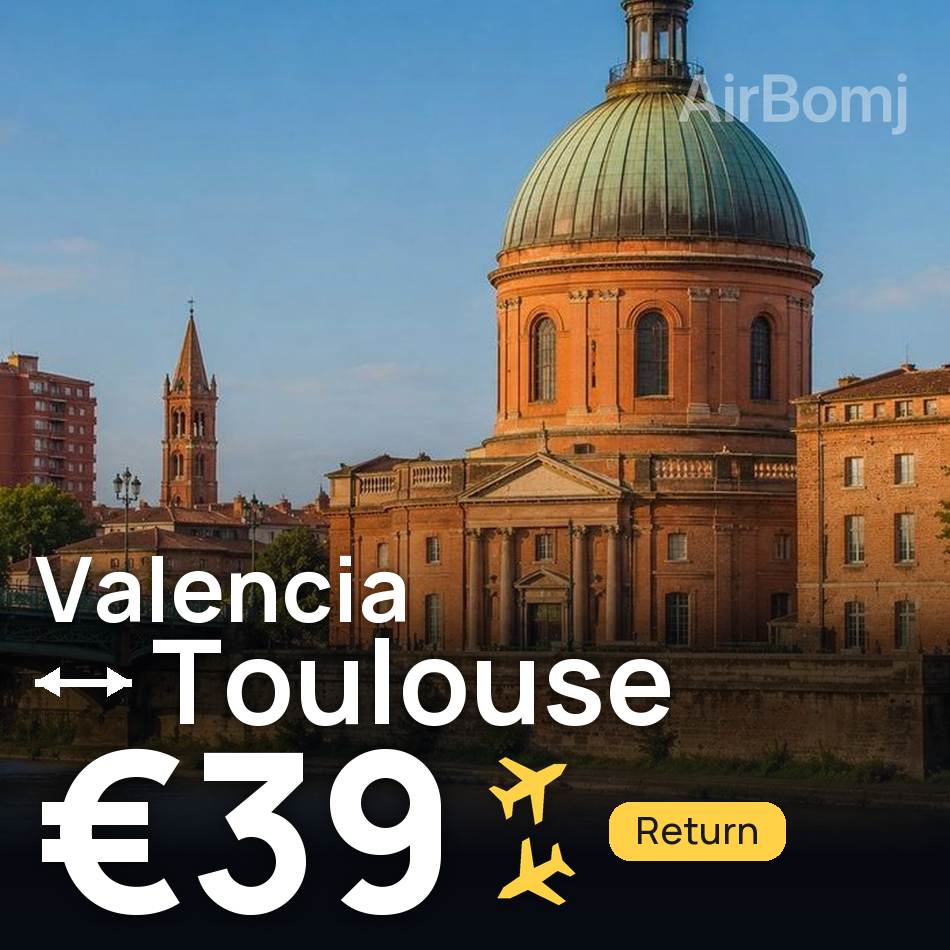 Flight ticket: Valencia to Toulouse, €39