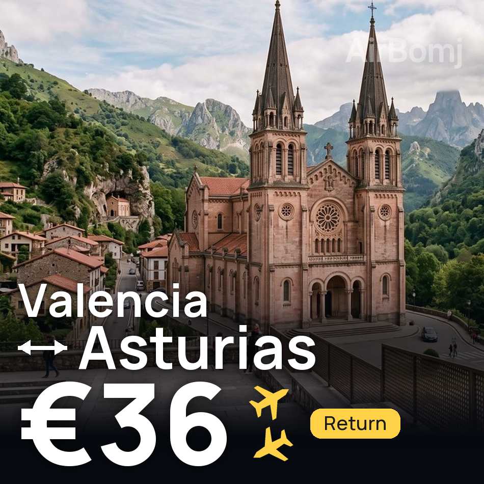 Flight ticket: Valencia to Asturias, €36