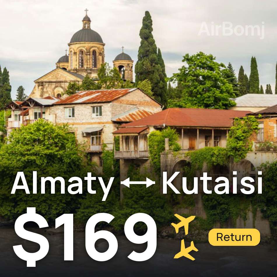 Billete de avión: Alma Ata — Kutaisi, $169