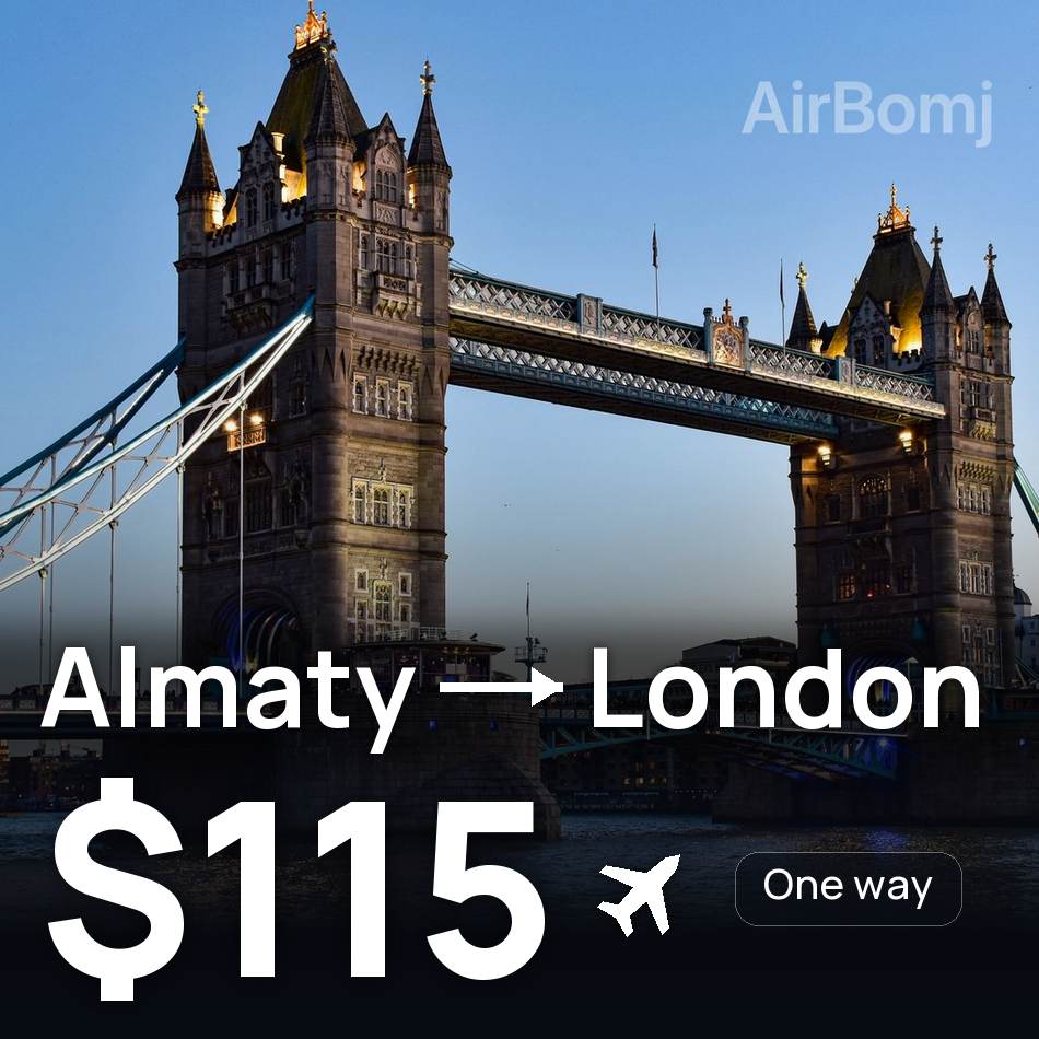 Tiket pesawat: Almaty — London, $115