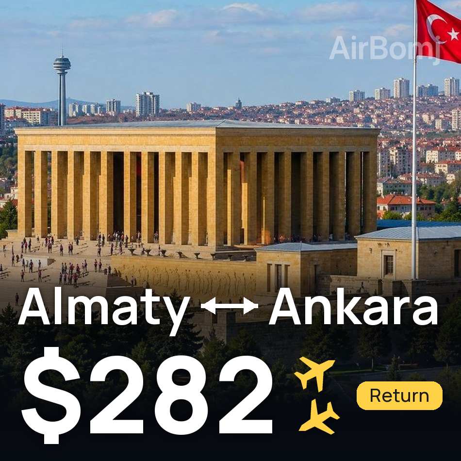 Flugticket: Almaty — Ankara, $282