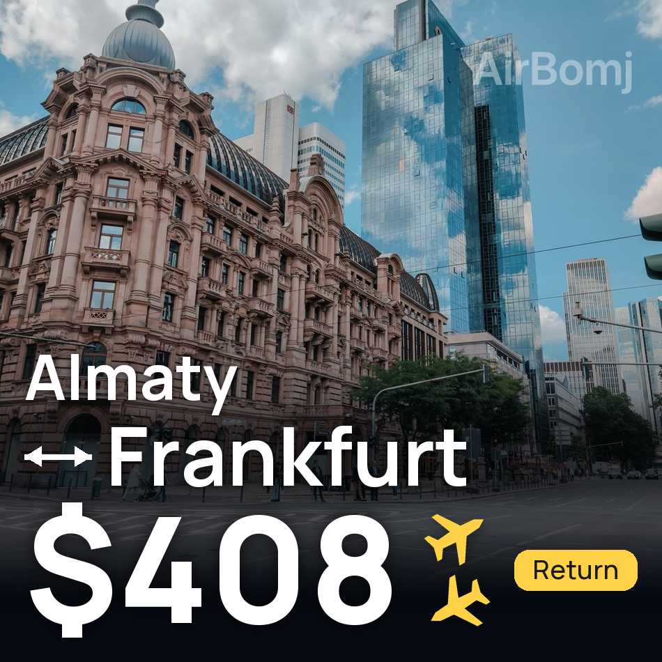 Flugticket: Almaty — Frankfurt am Main, $408