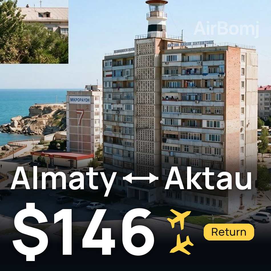 Flugticket: Almaty — Aqtau, $146