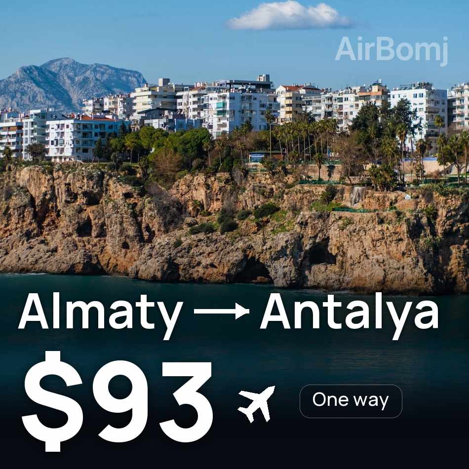 Flugticket: Almaty — Antalya, $93