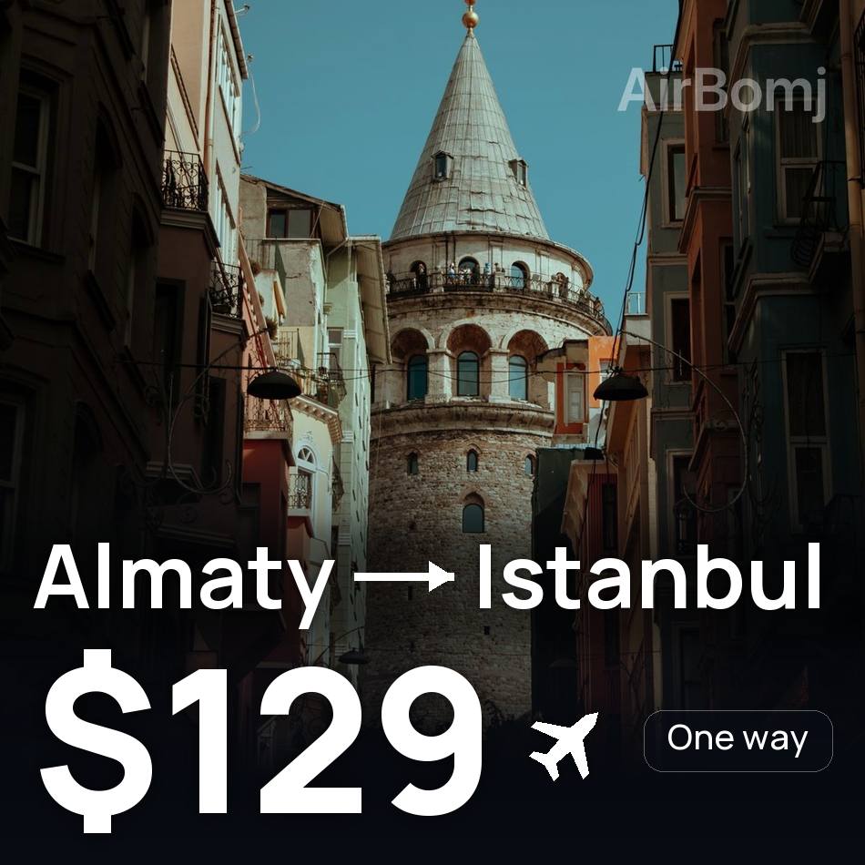Tiket pesawat: Almaty — Istanbul, $129