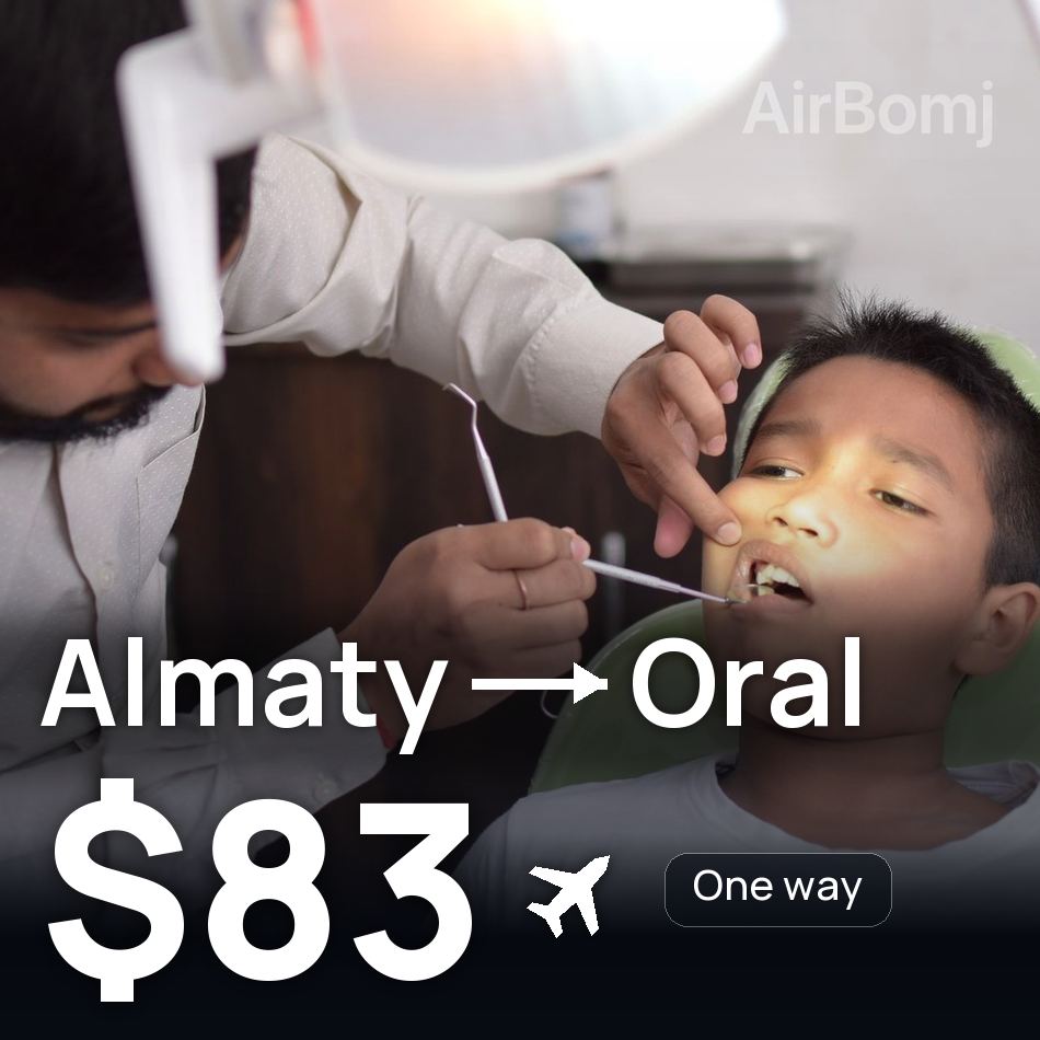 Flugticket: Almaty — Uralsk, $83