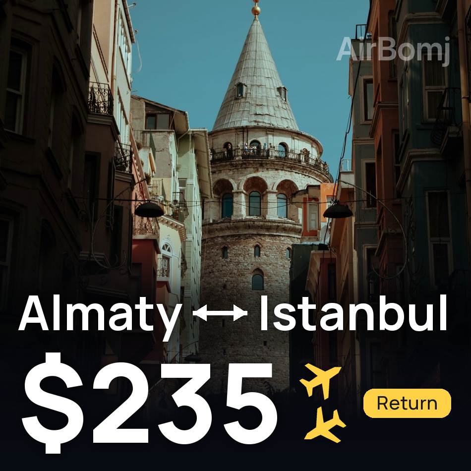 Tiket pesawat: Almaty — Istanbul, $235