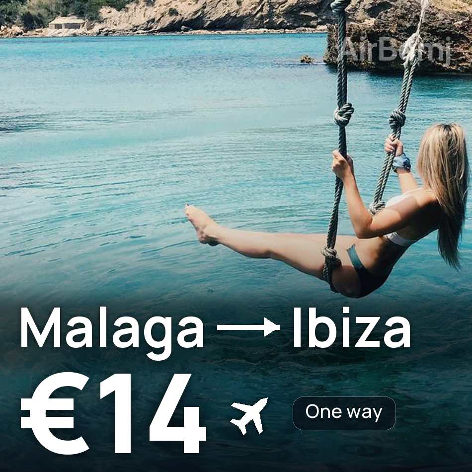 تذكرة طيران: مالاجا — إبيزا، €14
