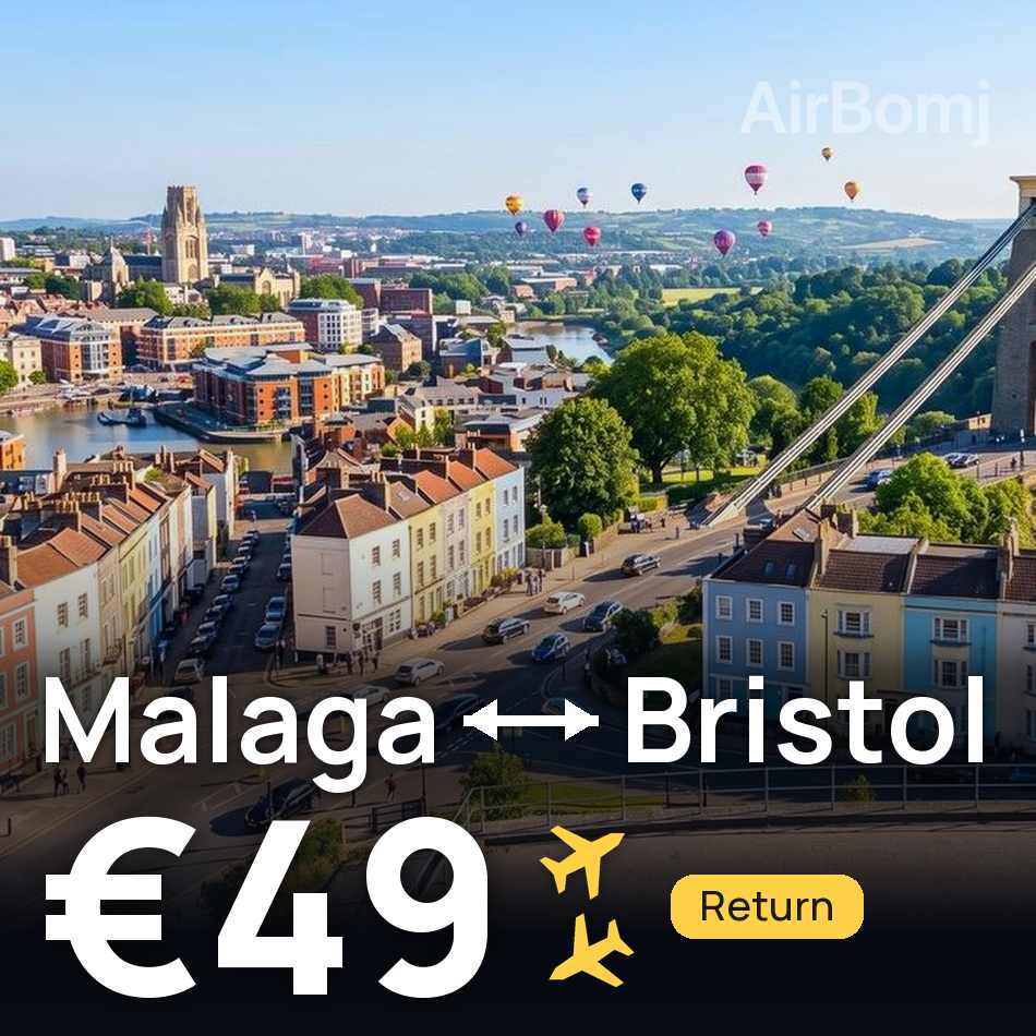 تذكرة طيران: مالاجا — بريستول، €49