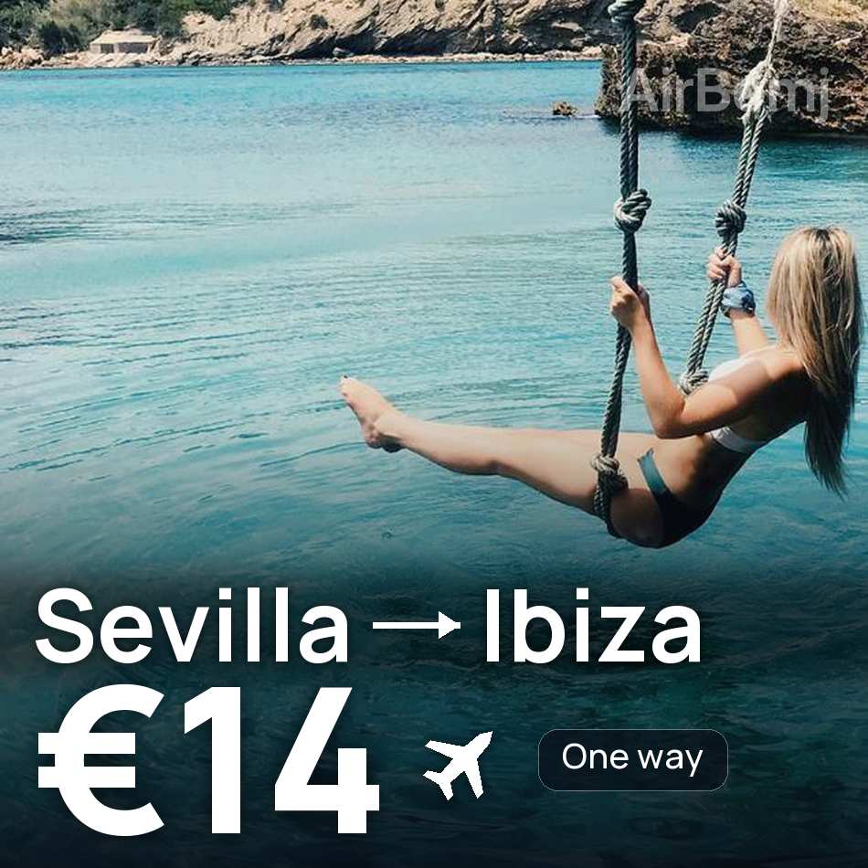 تذكرة طيران: إشبيلية — إبيزا، €14