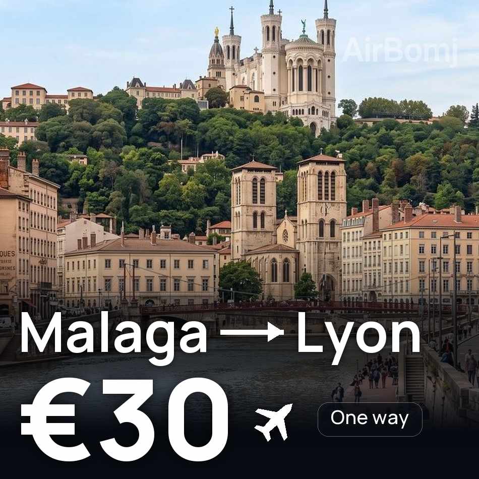 تذكرة طيران: مالاجا — ليون، €30