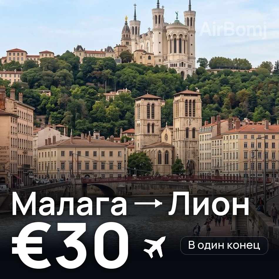 Авиабилет: Малага — Лион, €30