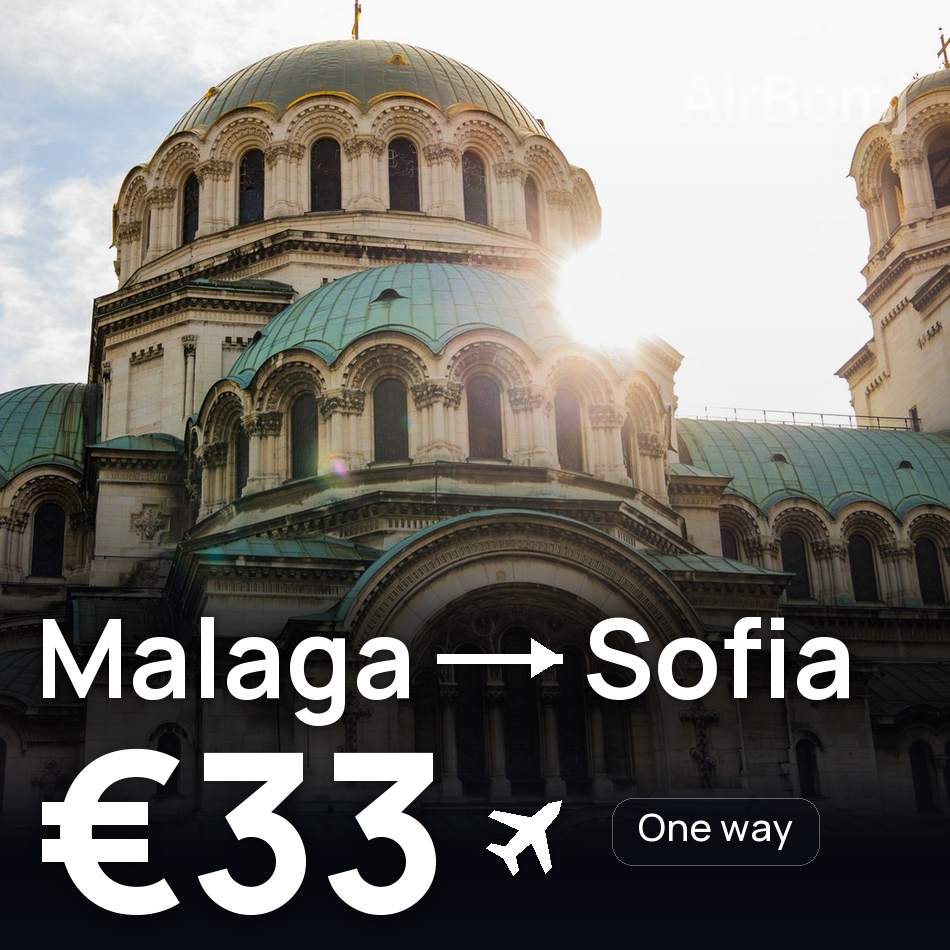 تذكرة طيران: مالاجا — صوفيا، €33