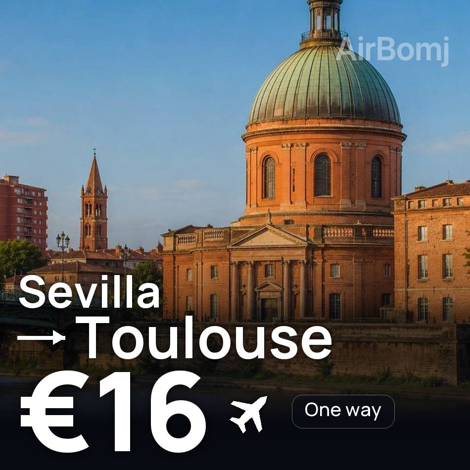 تذكرة طيران: إشبيلية — تولوز، €16