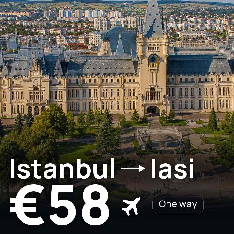 Biglietto aereo: Istanbul — Iaşi, €58