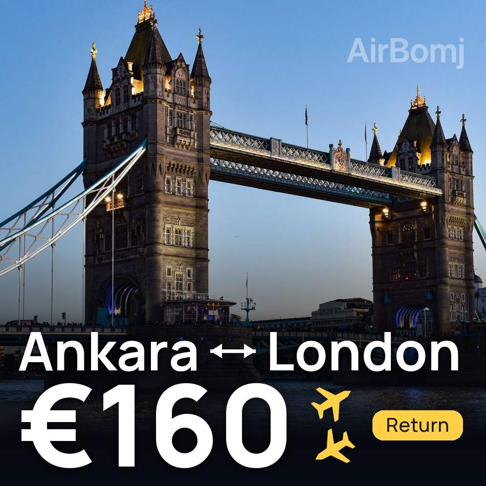 Biglietto aereo: Ankara — Londra, €160