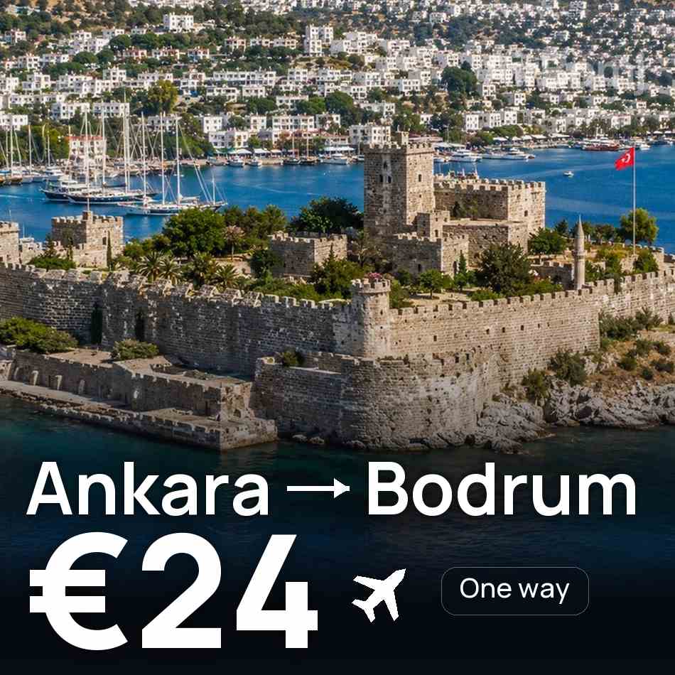 Biglietto aereo: Ankara — Bodrum, €24