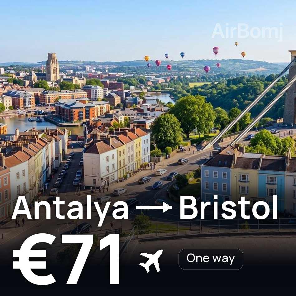 Bilet de avion: Antalya — Bristol, €71