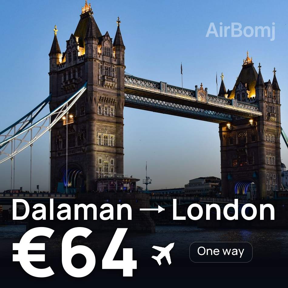 Bilet de avion: Dalaman — London, €64