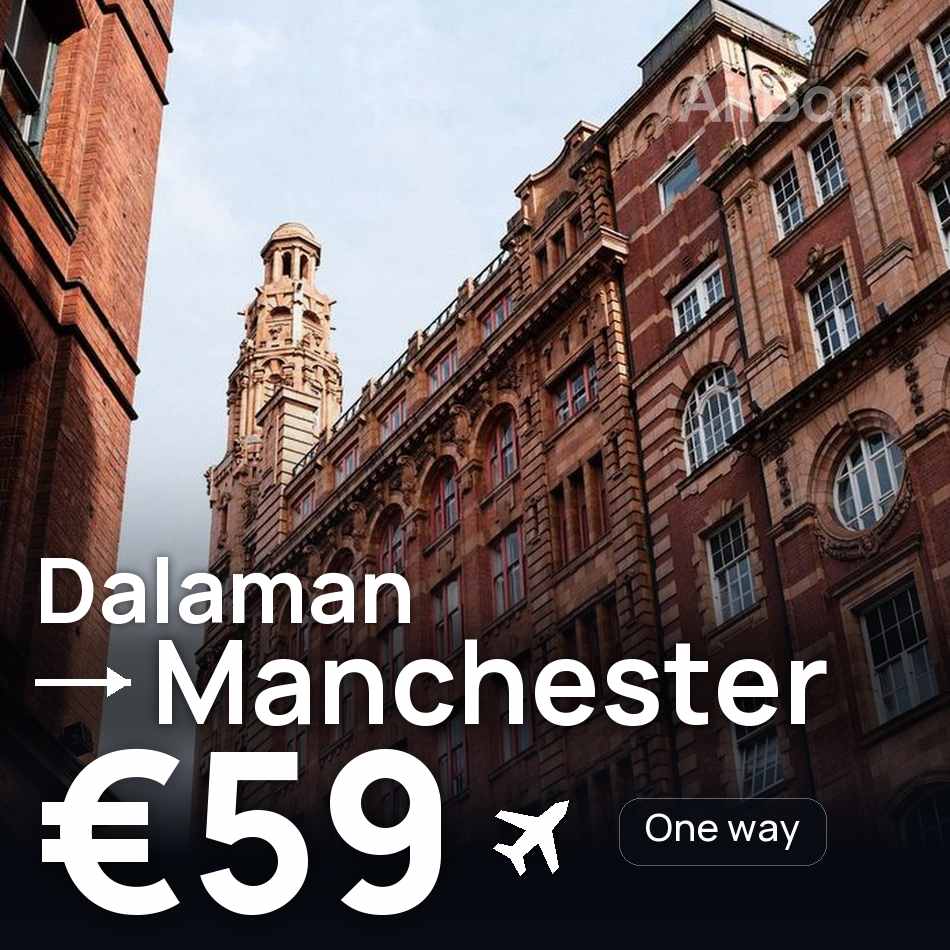 Bilet de avion: Dalaman — Manchester, €59