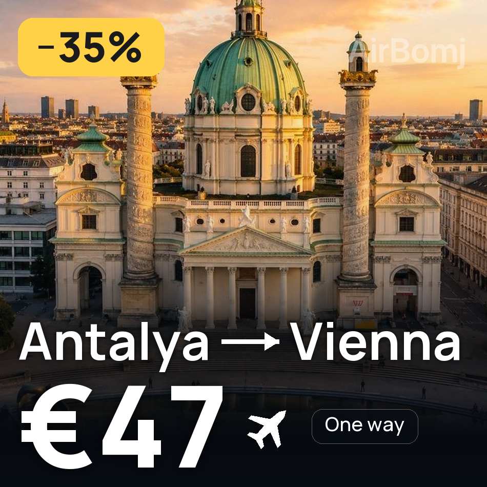 Bilet de avion: Antalya — Vienna, €47