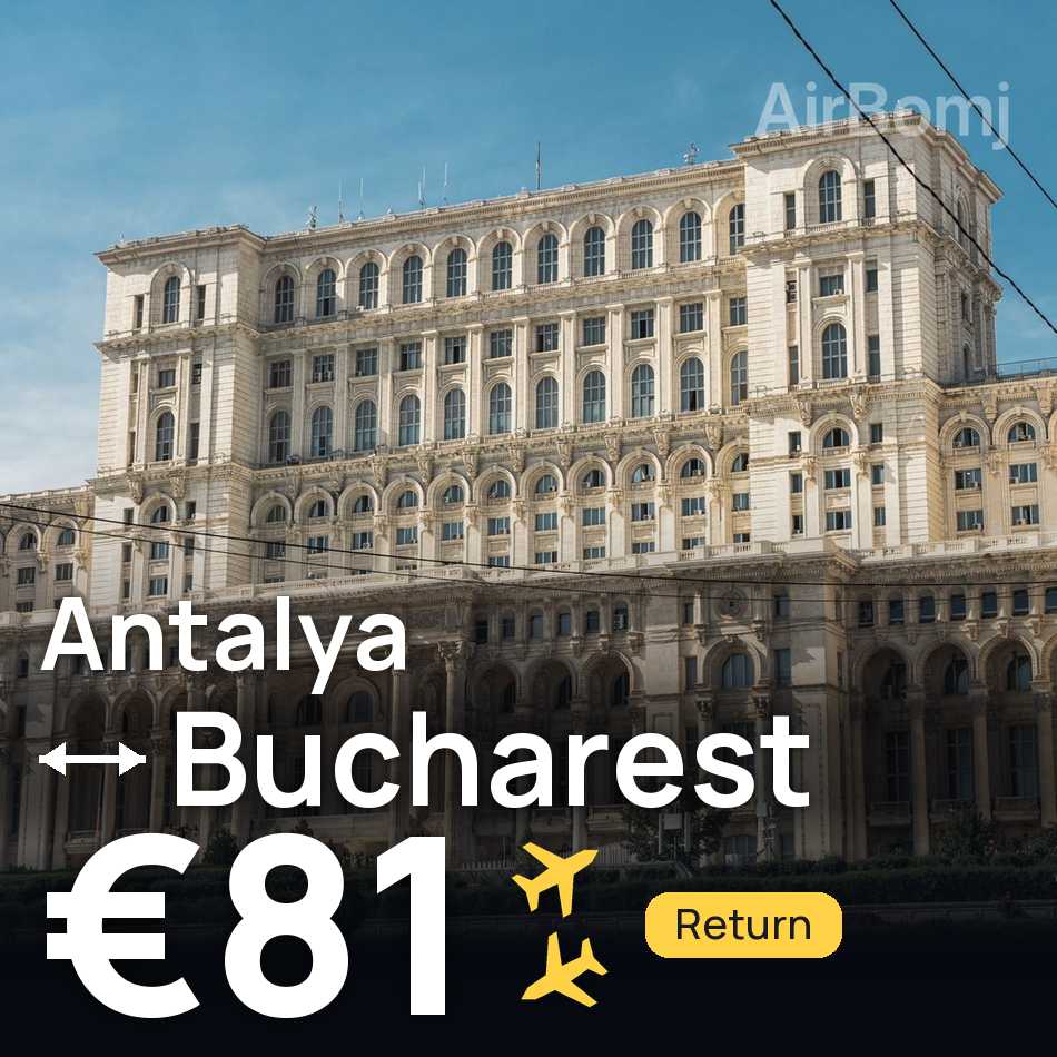 Bilet de avion: Antalya — Bucharest, €81