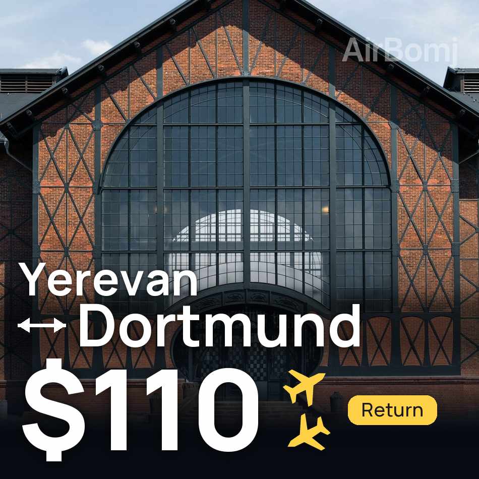 Billet d'avion : Erevan — Dortmund, $110