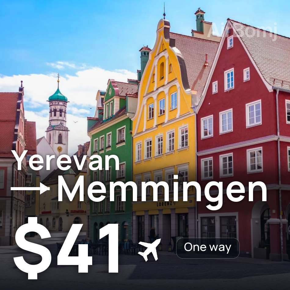 Billet d'avion : Erevan — Memmingen, $41