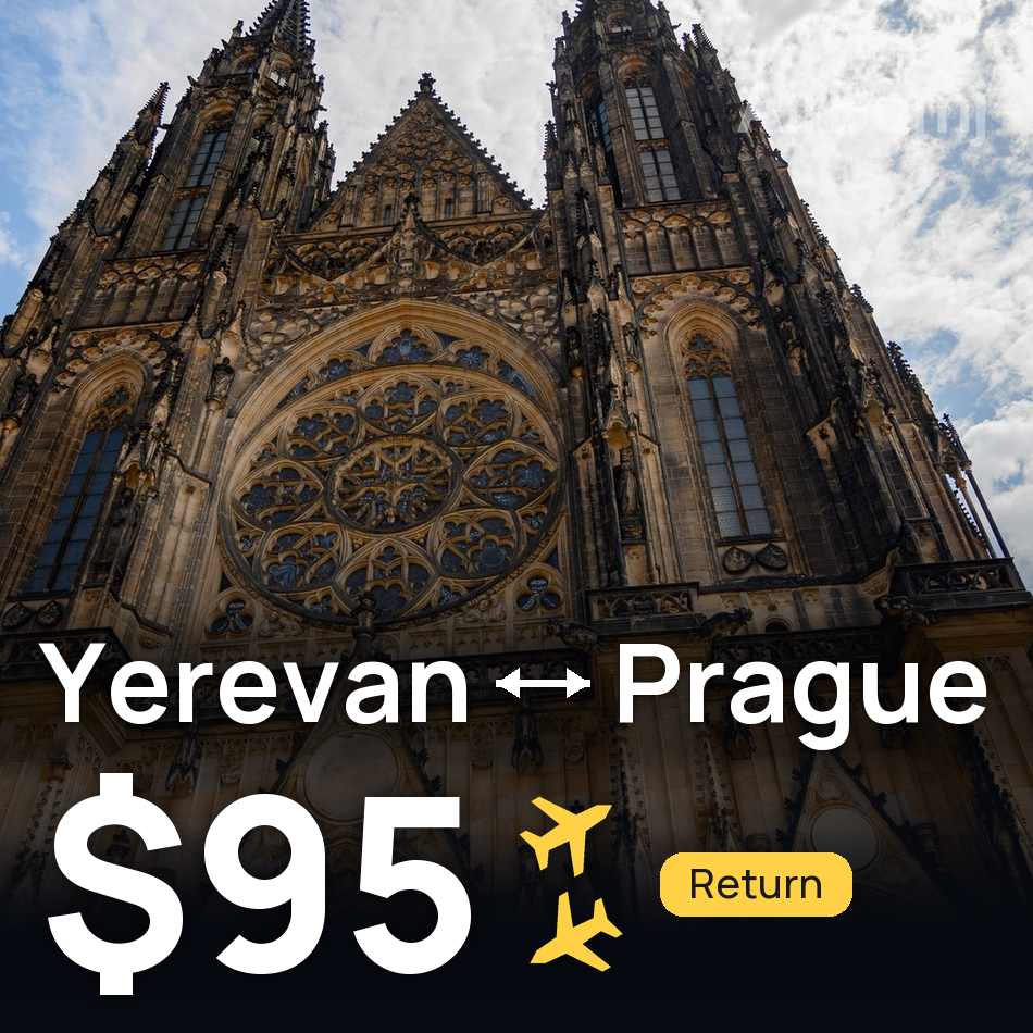 Biglietto aereo: Jerevan — Praga, $95