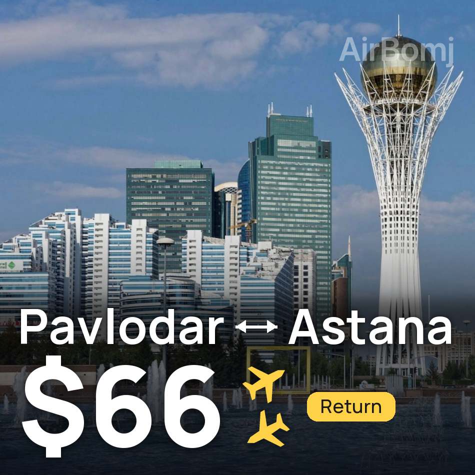 Flugticket: Pawlodar — Astana, $66