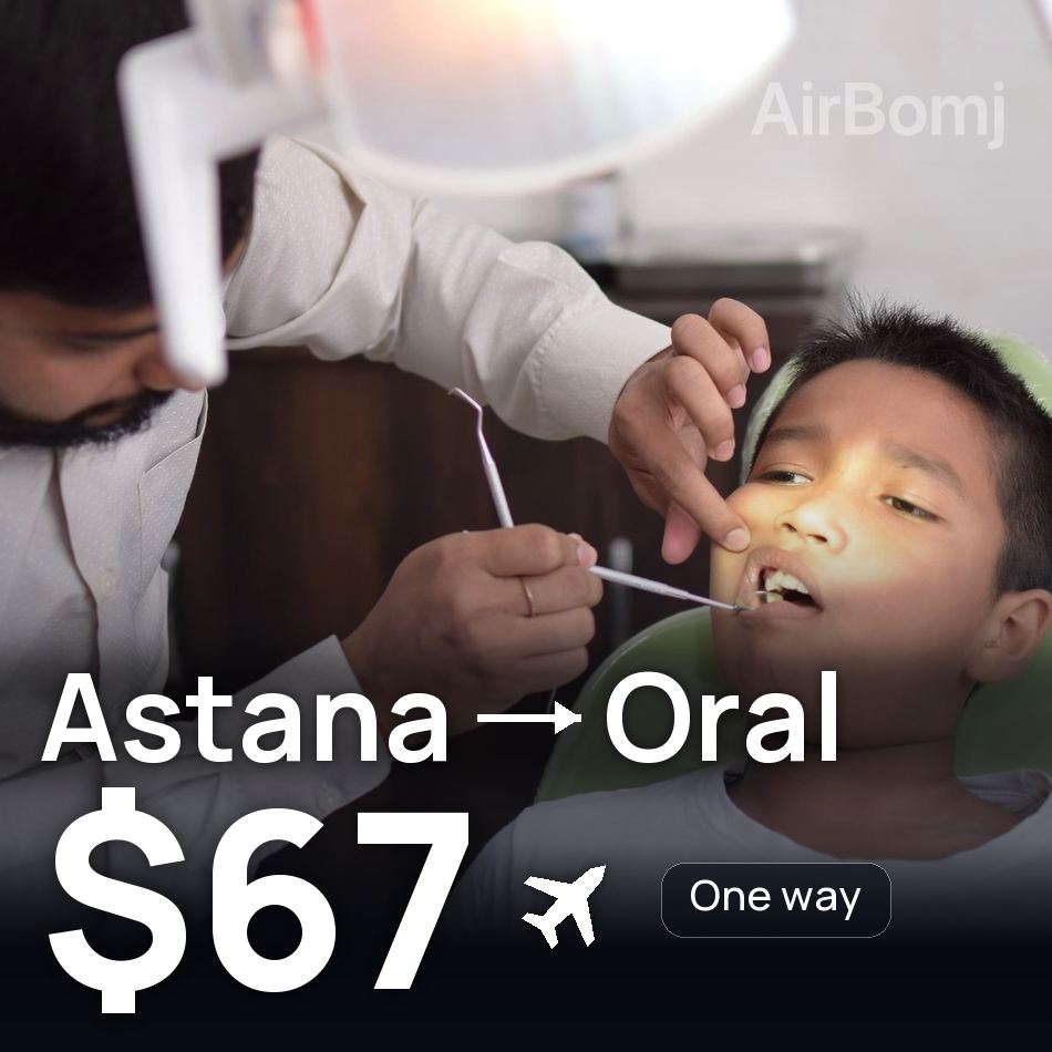 Flugticket: Astana — Uralsk, $67