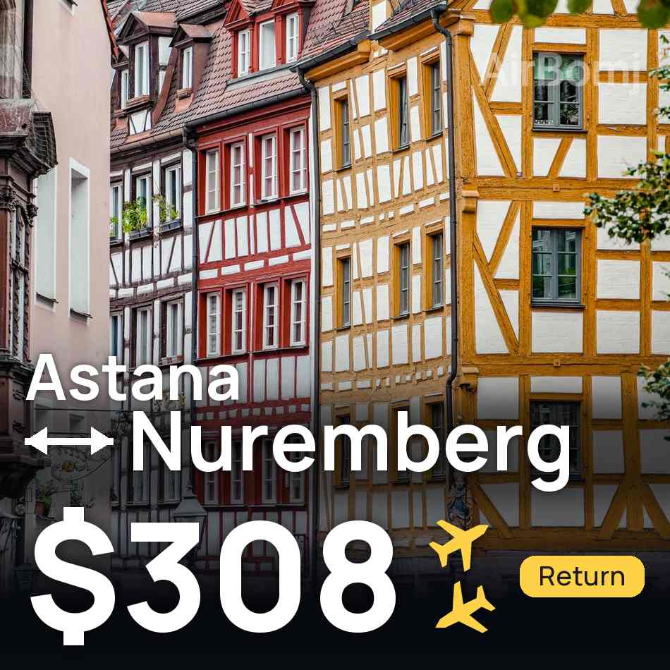 Flugticket: Astana — Nürnberg, $308
