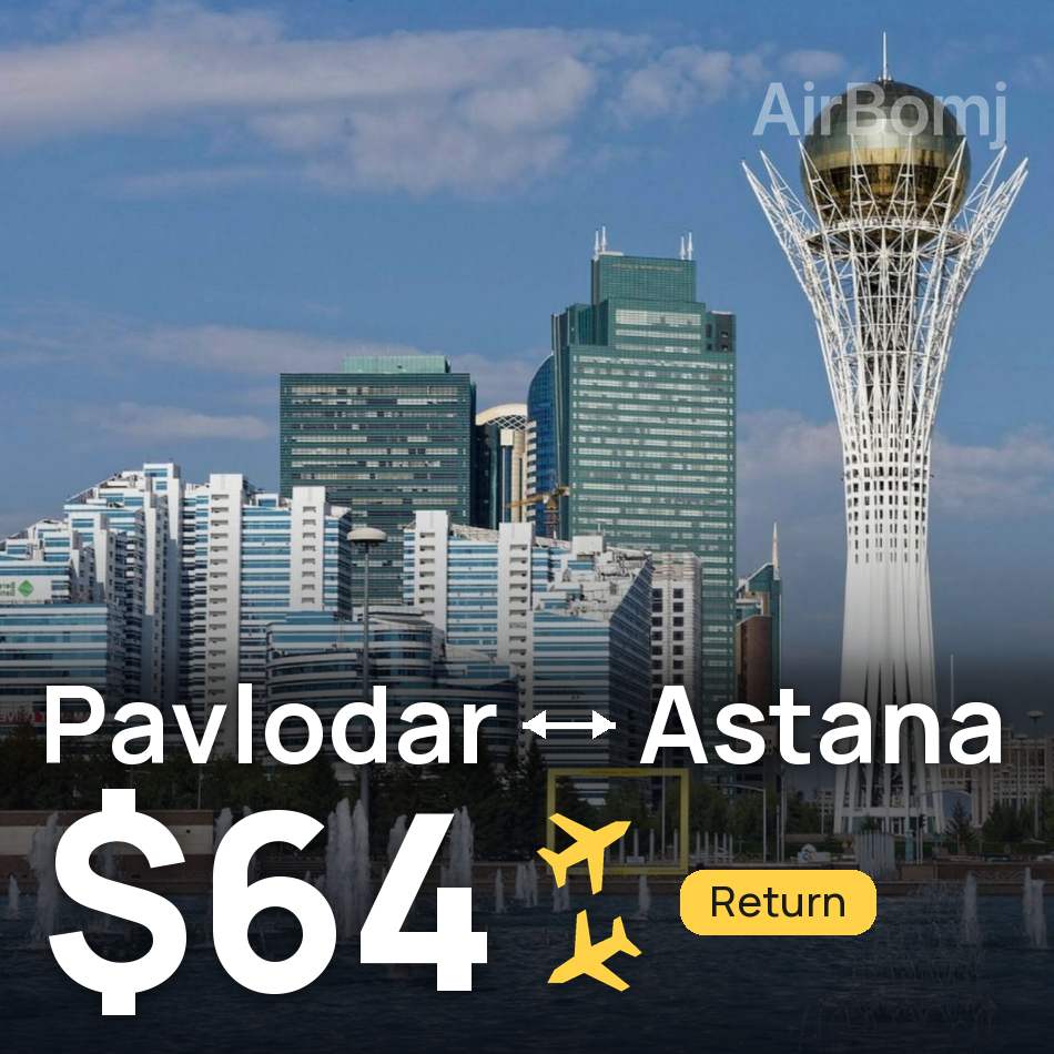 Billet d'avion : Pavlodar — Astana, $64