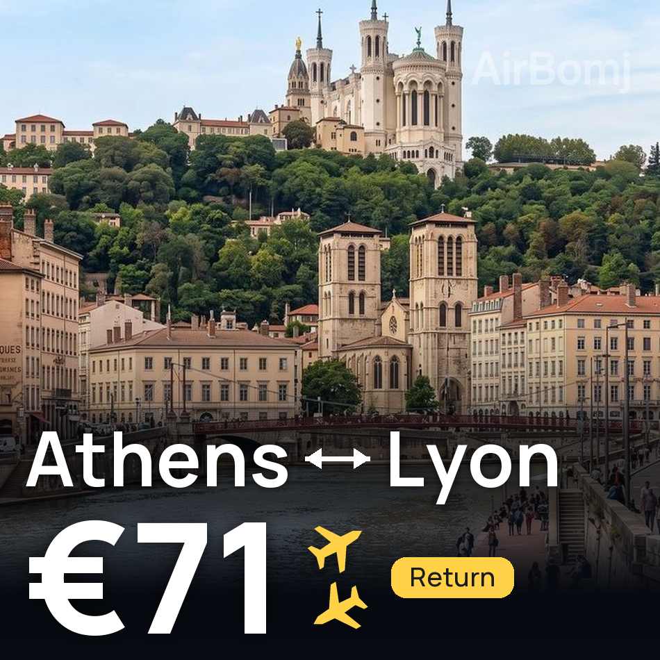 Billet d'avion : Athènes — Lyon, €71