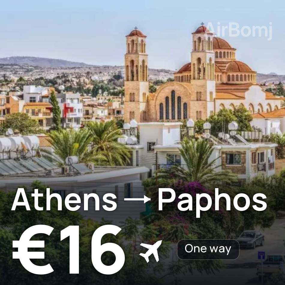 Billet d'avion : Athènes — Paphos, €16