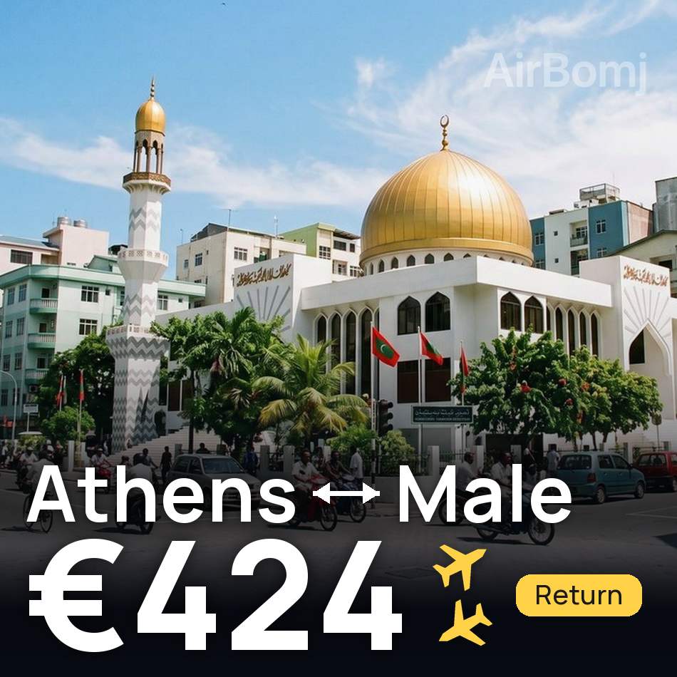 Billet d'avion : Athènes — Malé, €424