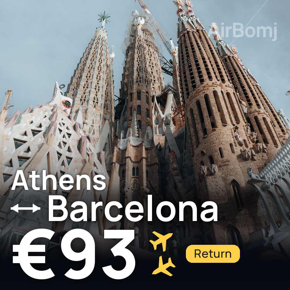 Billet d'avion : Athènes — Barcelone, €93