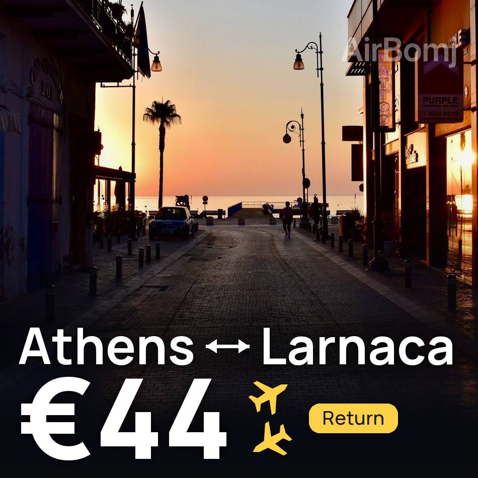 Billet d'avion : Athènes — Citium, €44
